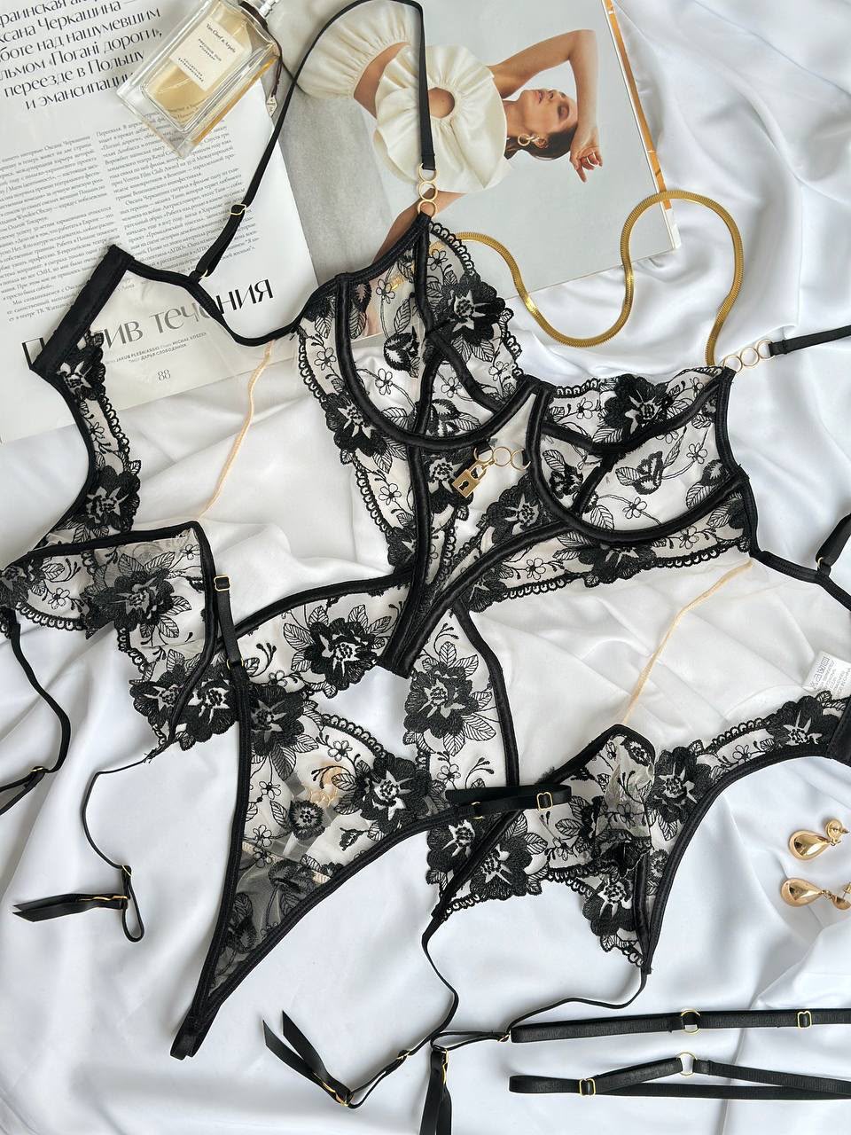  ADELE DANTELLİ BODYJART SET